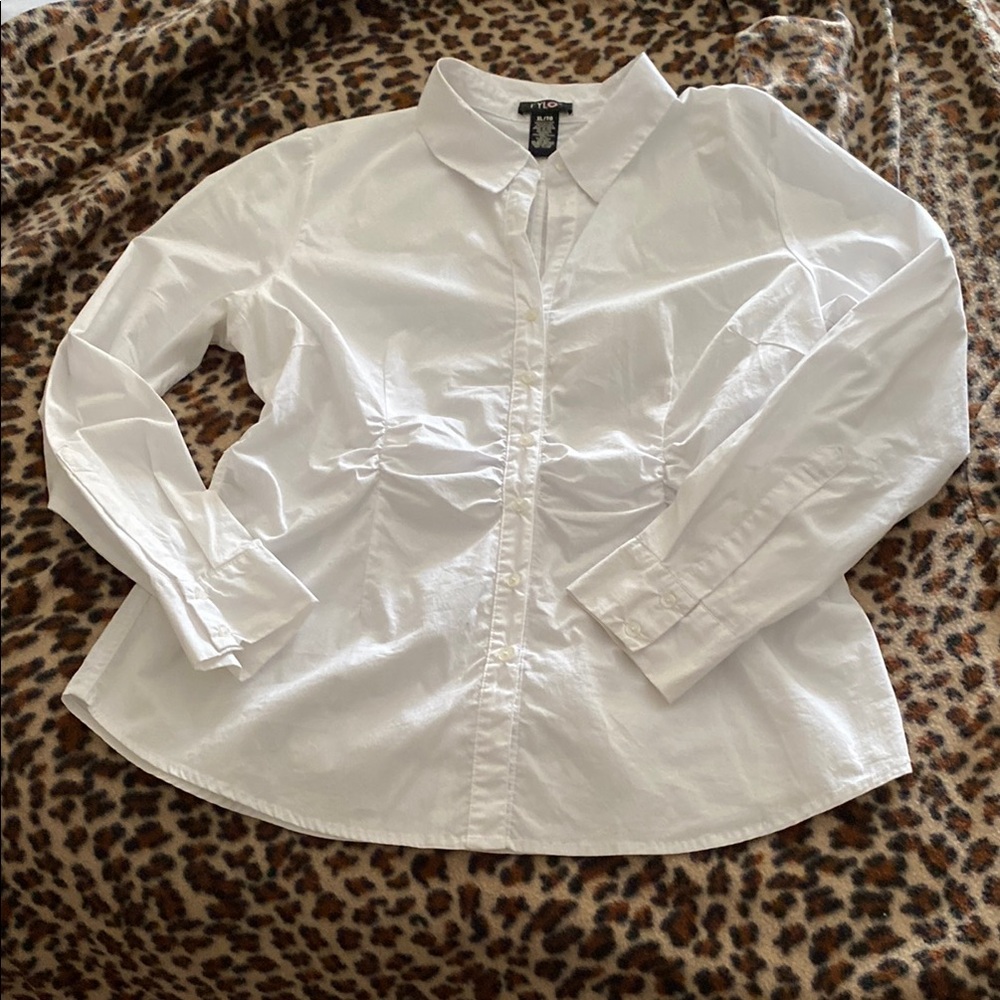 White Button-Up Blouse